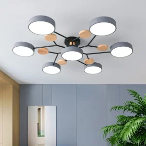 Plafonnier LED bois naturel design scandinave nordique moderne chambre salon éclairage chaleureux économique élégant Plafonnier LED bois naturel design scandinave nordique moderne chambre salon éclairage chaleureux économique élégant