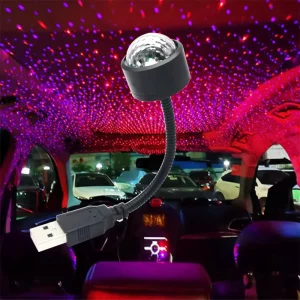 Lampe USB LED étoile voiture projection starlight décoratif flexible chambre plafond veilleuse USB alimentée universelle