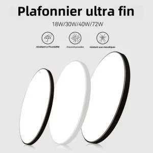 Plafonnier LED ultra fin design moderne carré rond panneau lumineux 18/30/50W éclairage intérieur salon chambre cuisine économique durabilité Plafonnier LED ultra fin design moderne carré rond panneau lumineux 18/30/50W éclairage intérieur salon chambre cuisine économique durabilité