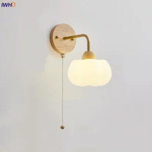 Applique murale bois LED design nordique moderne lumière chaleureuse chambre salon éclairage économique élégant Applique murale bois LED design nordique moderne lumière chaleureuse chambre salon éclairage économique élégant