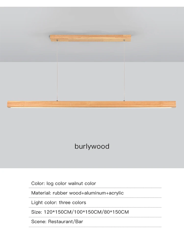 Suspension bois LED design scandinave moderne table cuisine salle à manger éclairage chaleureux économique style nordique luminaire bois naturel