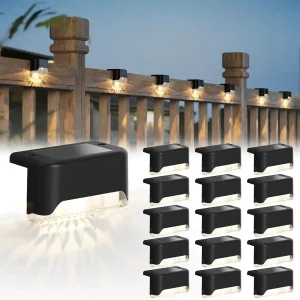 Luminaire extérieur solaire LED design moderne lumière d’ambiance pour jardin patio escalier clôture voie éclairage économique sans fil autonome durable Luminaire extérieur solaire LED design moderne lumière d’ambiance pour jardin patio escalier clôture voie éclairage économique sans fil autonome durable