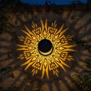 Lampe murale solaire métal design contemporain luminaire extérieur jardin patio éclairage décoratif économique durable Lampe murale solaire métal design contemporain luminaire extérieur jardin patio éclairage décoratif économique durable