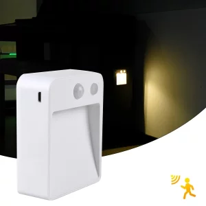 Applique murale LED détecteur de mouvement éclairage nocturne compact économique en énergie style minimaliste intérieur moderne Applique murale LED détecteur de mouvement éclairage nocturne compact économique en énergie style minimaliste intérieur moderne