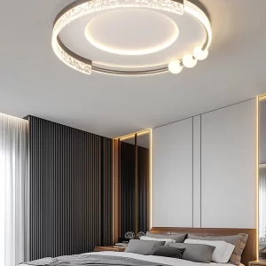 Plafonnier LED design nordique moderne  luminaire en métal et acrylique  éclairage intérieur salon chambre bureau  style minimaliste et futuriste