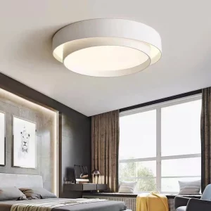 Plafonnier moderne design minimaliste LED éclairage uniforme intérieur décoration élégance acryl métal noir 60-80 cm salon chambre bureau