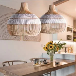 Plafonnier en bambou design scandinave nordique moderne éclairage suspendu chambre salle à manger salon cuisine lumière chaleureuse économique élégant Plafonnier en bambou design scandinave nordique moderne éclairage suspendu chambre salle à manger salon cuisine lumière chaleureuse économique élégant