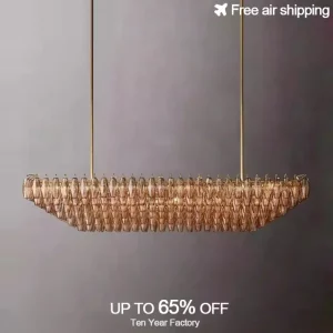 Suspension led verre teinté design moderne luxe salle à manger plafonnier créatif lumière douce ambiance chaleureuse décoration intérieure Suspension led verre teinté design moderne luxe salle à manger plafonnier créatif lumière douce ambiance chaleureuse décoration intérieure