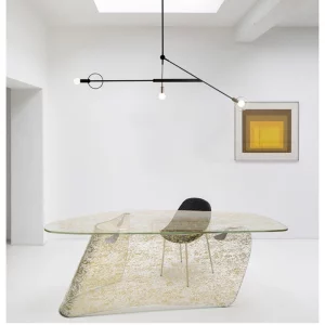 Plafonnier métal design géométrique moderne minimaliste Suspension LED éclairage intérieur chaleureux salon salle à manger Décoration industrielle élégante