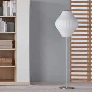 Lampadaire design scandinave moderne en métal et soie éclairage ambiant chaleureux pour salon chambre bureau luminosité diffuse style épuré matériaux Premium Lampadaire design scandinave moderne en métal et soie éclairage ambiant chaleureux pour salon chambre bureau luminosité diffuse style épuré matériaux Premium