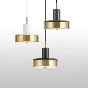 Suspension marbre métal doré design moderne luxe salon salle à manger éclairage élégant Suspension marbre métal doré design moderne luxe salon salle à manger éclairage élégant