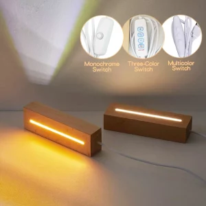 Lampe de table bois naturel LED design scandinave moderne éclairage chaleureux économique élégant chambre salon bureau