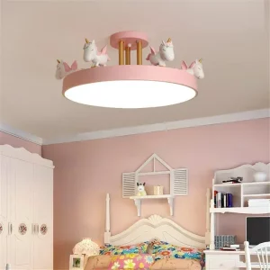 Plafonnier LED en bois naturel design scandinave moderne pour chambre d’enfant unicorné luminaire éclairage chaleureux et économique Plafonnier LED en bois naturel design scandinave moderne pour chambre d’enfant unicorné luminaire éclairage chaleureux et économique
