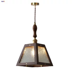 Suspension bois naturel verre motif rétro design artisanal salon salle à manger éclairage chaleureux économique élégant Suspension bois naturel verre motif rétro design artisanal salon salle à manger éclairage chaleureux économique élégant