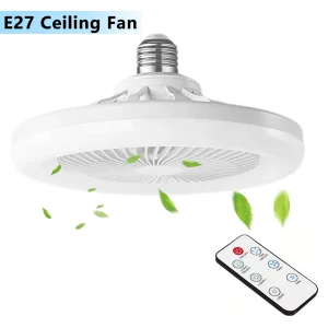 Plafonnier LED ventilateur intégré design moderne éclairage intelligent télécommande silence chambre salon