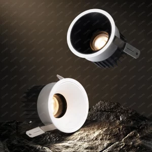Plafonnier LED aluminium design moderne minimaliste salon cuisine bureau éclairage focalisé thermique certification ROHS