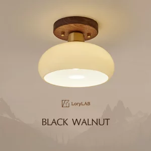 Plafonnier bois verre design scandinave moderne éclairage chaleureux salon chambre cuisine Nordic Lighting LED économie d’énergie Plafonnier bois verre design scandinave moderne éclairage chaleureux salon chambre cuisine Nordic Lighting LED économie d’énergie