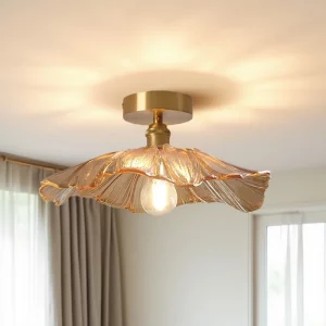 Plafonnier LED Verre Texturé Design Moderne Naturel Doré Salon Chambre Éclairage Chaleureux Économique Élégant Plafonnier LED Verre Texturé Design Moderne Naturel Doré Salon Chambre Éclairage Chaleureux Économique Élégant