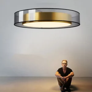Plafonnier LED moderne design scandinave acrylique métal chrome intérieur éclairage uniforme salon chambre cuisine bureau lumière suspendue décoration intello