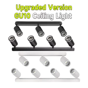 Plafonnier LED GU10 moderne design industriel minimaliste éclairage ajustable pour salon chambre cuisine bureau élégance économique