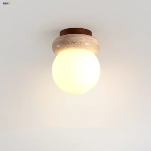 Plafonnier LED bois naturel design scandinave nordique moderne chambre salon éclairage chaleureux économique élégant