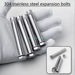Boulons d’expansion en acier inoxydable 304 haute résistance filetés avec écrou et rondelle pour fixation dans le béton ou la maçonnerie Boulons d’expansion en acier inoxydable 304 haute résistance filetés avec écrou et rondelle pour fixation dans le béton ou la maçonnerie