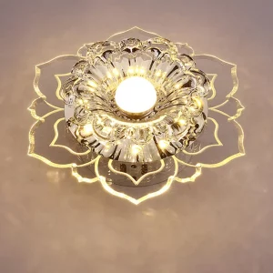Plafonnier LED cristal moderne design floral lumineux salon chambre salle à manger éclairage intérieur déco luxe économique