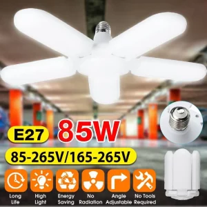 Plafonnier LED étoile design moderne E27 85W AC ajustable garage atelier éclairage industriel économique longue durée de vie Plafonnier LED étoile design moderne E27 85W AC ajustable garage atelier éclairage industriel économique longue durée de vie