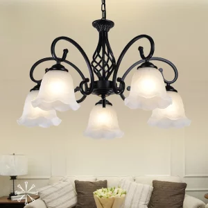 Plafonnier verre noir design classique vintage chambres salons éclairage ambiance chaleureuse élégant Plafonnier verre noir design classique vintage chambres salons éclairage ambiance chaleureuse élégant