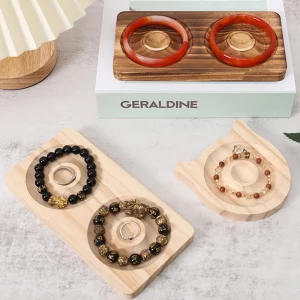 Organisateur de bijoux en bois et résine design moderne naturel pour chambre salle de bain organisation élégante pratique durable