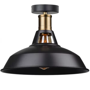 Plafonnier Industriel Black & Gold Design Moderne Éclairage Chaleureux pour Salon Cuisine Édition Limitée Économique Élégant Plafonnier Industriel Black & Gold Design Moderne Éclairage Chaleureux pour Salon Cuisine Édition Limitée Économique Élégant