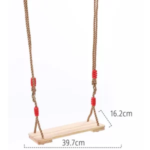 Balançoire en corde réglable en bois naturel assise bois coussins de blocage rouge balançoire extérieure jardin aire de jeu sécuritaire pour enfants adultes Balançoire en corde réglable en bois naturel assise bois coussins de blocage rouge balançoire extérieure jardin aire de jeu sécuritaire pour enfants adultes