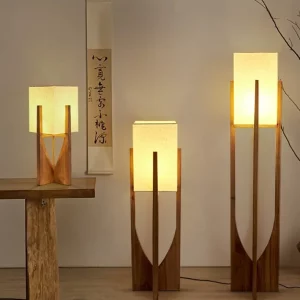 Lampadaire design moderne bois naturel abat-jour tissu éclairage doux salon chambre cuisine bureau décoration intérieure scandinave zen Lampadaire design moderne bois naturel abat-jour tissu éclairage doux salon chambre cuisine bureau décoration intérieure scandinave zen