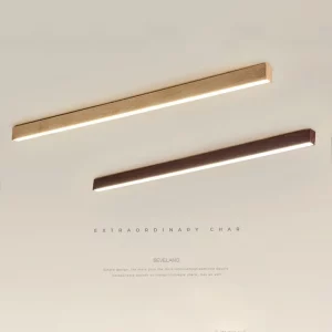 Plafonnier LED bois naturel design scandinave nordique moderne chambre salon éclairage chaleureux économique élégant