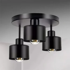 Plafonnier moderne en métal design industriel minimaliste pour salon cuisine éclairage uniforme élégance intemporelle économie d’énergie Plafonnier moderne en métal design industriel minimaliste pour salon cuisine éclairage uniforme élégance intemporelle économie d’énergie