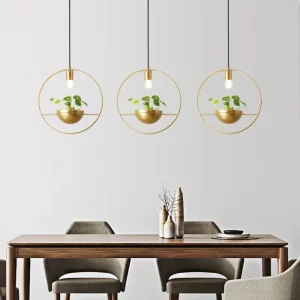 Lampe suspendue en cuivre design nordique moderne luminaire intérieur salon salle à manger café éclairage chaleureux déco élégante