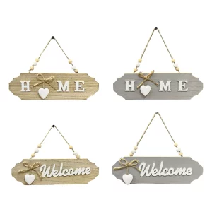 Panneau décoratif en bois suspendu style rustique cottage pour maison  porche  entrée  décoration murale élégante et chaleureuse