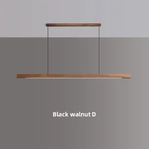 Plafonnier en bois de noyer noir design minimaliste moderne éclairage LED intérieur chaleureux pour salon cuisine bureau salle à manger Plafonnier en bois de noyer noir design minimaliste moderne éclairage LED intérieur chaleureux pour salon cuisine bureau salle à manger