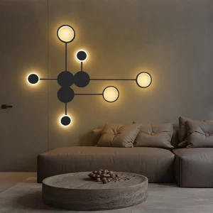 Applique murale moderne nordique LED design minimaliste lumière chaude salon chambre escalier décoration murale élégante