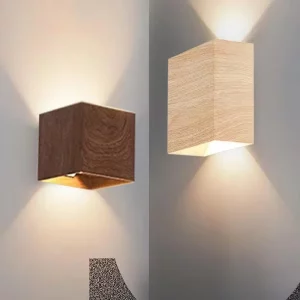 Lampe murale LED bois naturel design moderne nordique éclairage doux salle à manger chambre couloir escalier Lampe murale LED bois naturel design moderne nordique éclairage doux salle à manger chambre couloir escalier