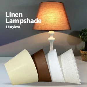 Abat-jour nordique en lin design contemporain pour plafonnier applique murale éclairage intérieur moderne et chaleureux Abat-jour nordique en lin design contemporain pour plafonnier applique murale éclairage intérieur moderne et chaleureux
