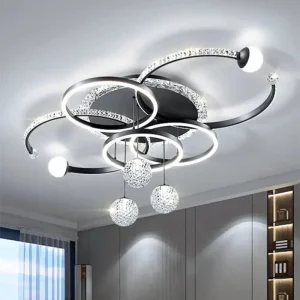 Plafonnier LED bois naturel design scandinave nordique moderne chambre salon éclairage chaleureux économique élégant