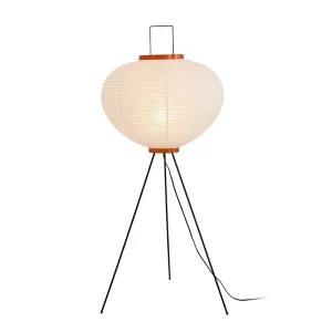 Lampe de sol japonaise en papier et métal design minimaliste éclairage chaleureux salon chambre décoration intérieure Lampe de sol japonaise en papier et métal design minimaliste éclairage chaleureux salon chambre décoration intérieure