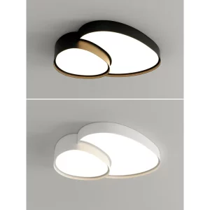 Plafonnier LED en bois naturel  design scandinave nordique  moderne  chambre  salon  éclairage chaleureux  économique  élégant