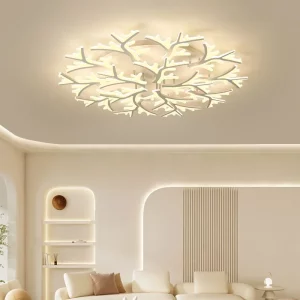 Plafonnier LED design nordique moderne en métal et acrylique  éclairage chaleureux pour salon et chambre  luminaire décoratif économique et élégant