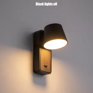 Applique murale LED bois chêne et métal design moderne minimaliste éclairage chaleureux salon chambre couloir économique élégant Applique murale LED bois chêne et métal design moderne minimaliste éclairage chaleureux salon chambre couloir économique élégant