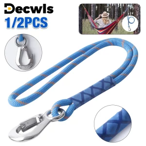 Corde de suspension en nylon acier inoxydable résistante pour hamac extérieur sécurisée charge 250kg durable Corde de suspension en nylon acier inoxydable résistante pour hamac extérieur sécurisée charge 250kg durable