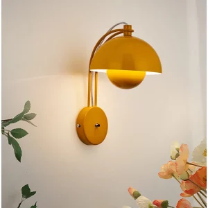 Applique murale LED moderne design rétro style scandinave jaune moutarde éclairage chaleureux intérieur salon chambre couloir Applique murale LED moderne design rétro style scandinave jaune moutarde éclairage chaleureux intérieur salon chambre couloir