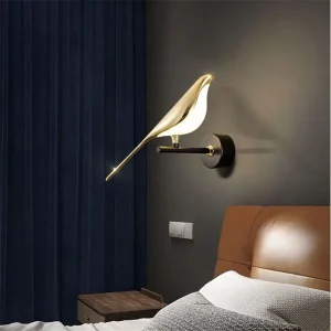 Applique murale LED moderne en bois naturel design scandinave nordique chambre salon éclairage créatif élégant économique