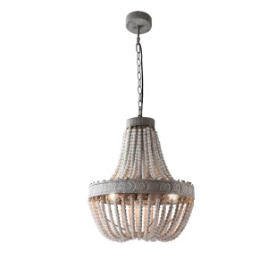 Plafonnier suspendu en perles de bois style vintage rustique design bohème salle à manger salon chambre à coucher éclairage intérieur décoratif luminaire élégant Plafonnier suspendu en perles de bois style vintage rustique design bohème salle à manger salon chambre à coucher éclairage intérieur décoratif luminaire élégant